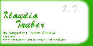 klaudia tauber business card